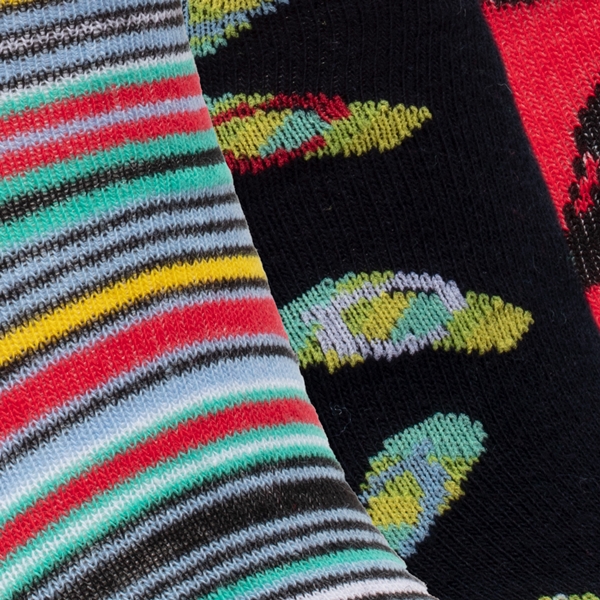 3 paar heren sneakersokken met print