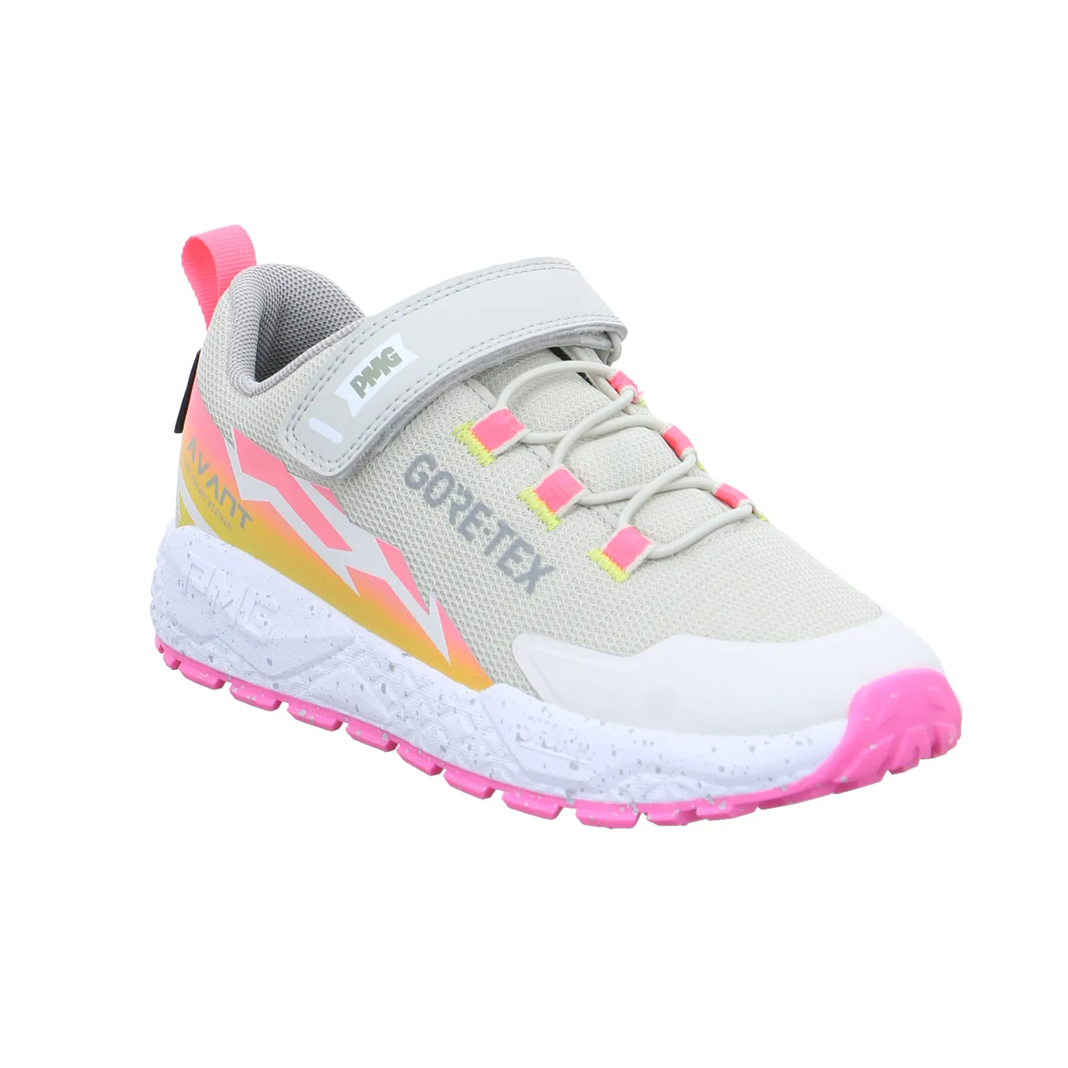 PRIMIGI Mädchen-Halbschuh Klett Silber Leder  Sneaker