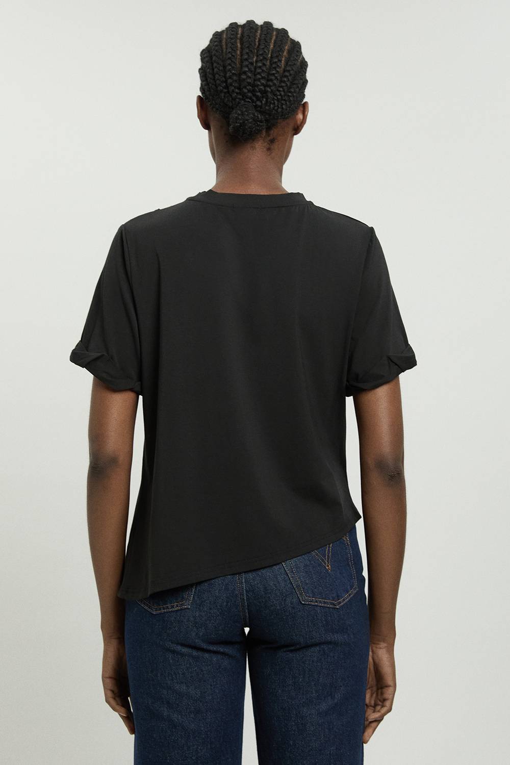 KarenMillen T-shirt En Jersey De Coton Avec Détail Froncé