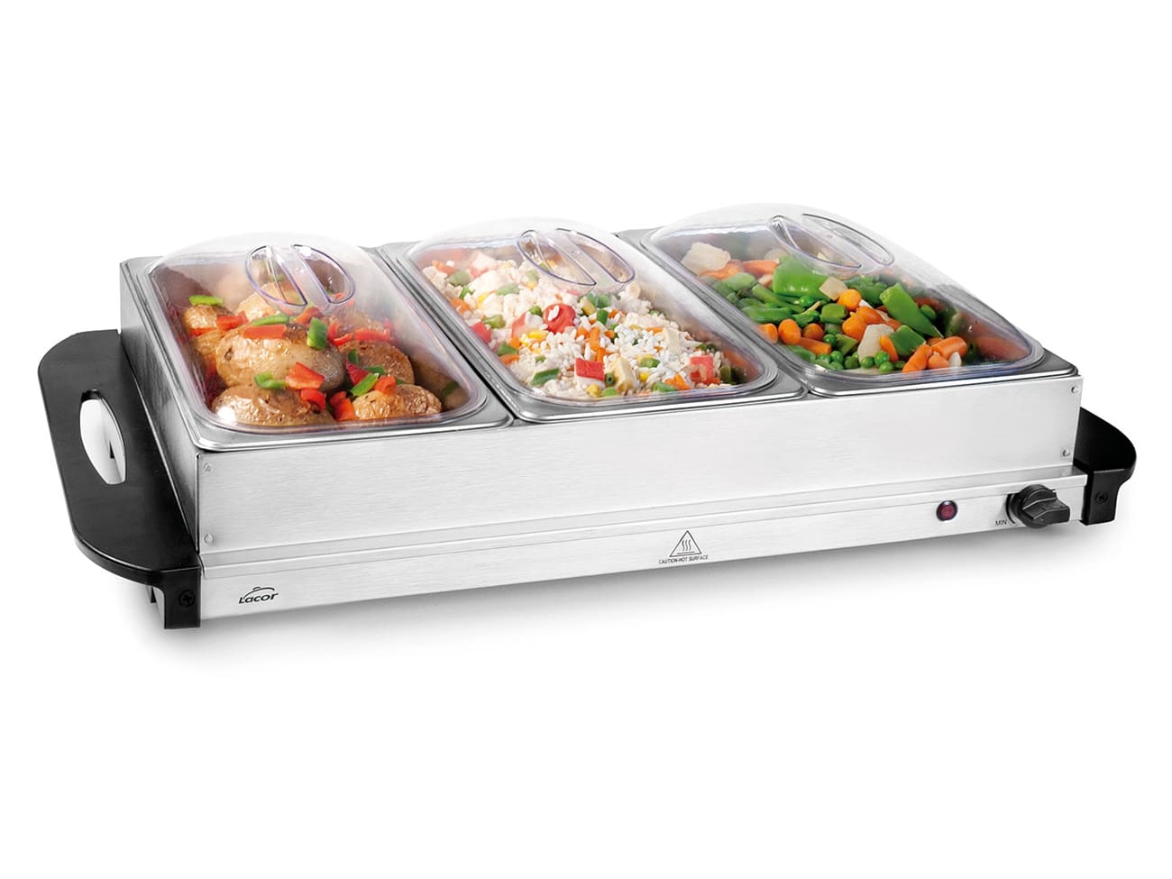 Buffet chauffant - 3 bacs - Lacor