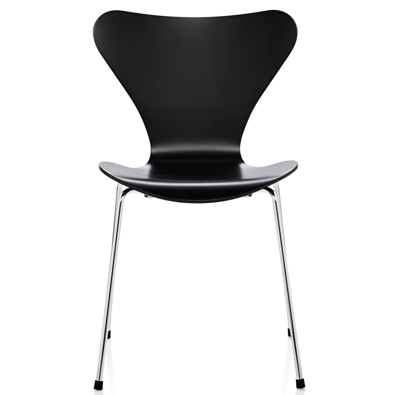 Fritz Hansen Vlinderstoel stoel chroom, lacquered black