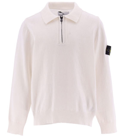 Stone Island Bluse m. Lynl?s - Strik - Hvid