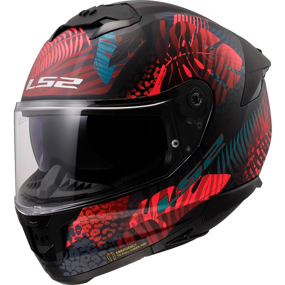LS2 - Casque FF808 Stream II Jungle Noir / Rose / Bleu / Mat