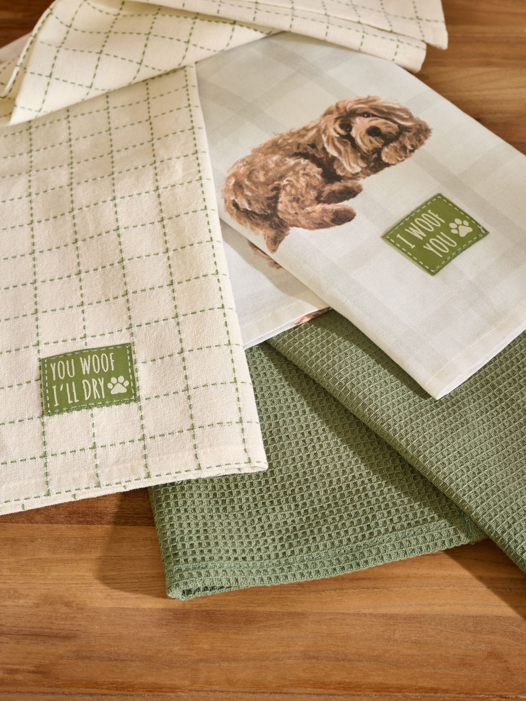 Set van 3 Louie de Labradoodle theedoeken