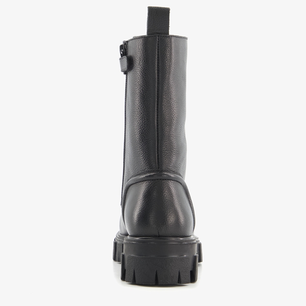 Groot leren meisjes veterboots met chunky zool