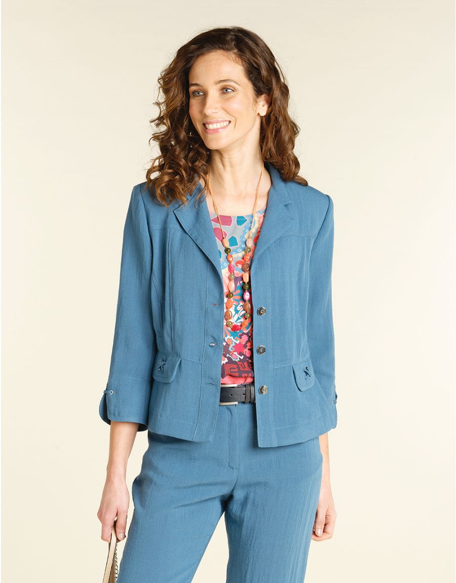 Veste tailleur chic bleue