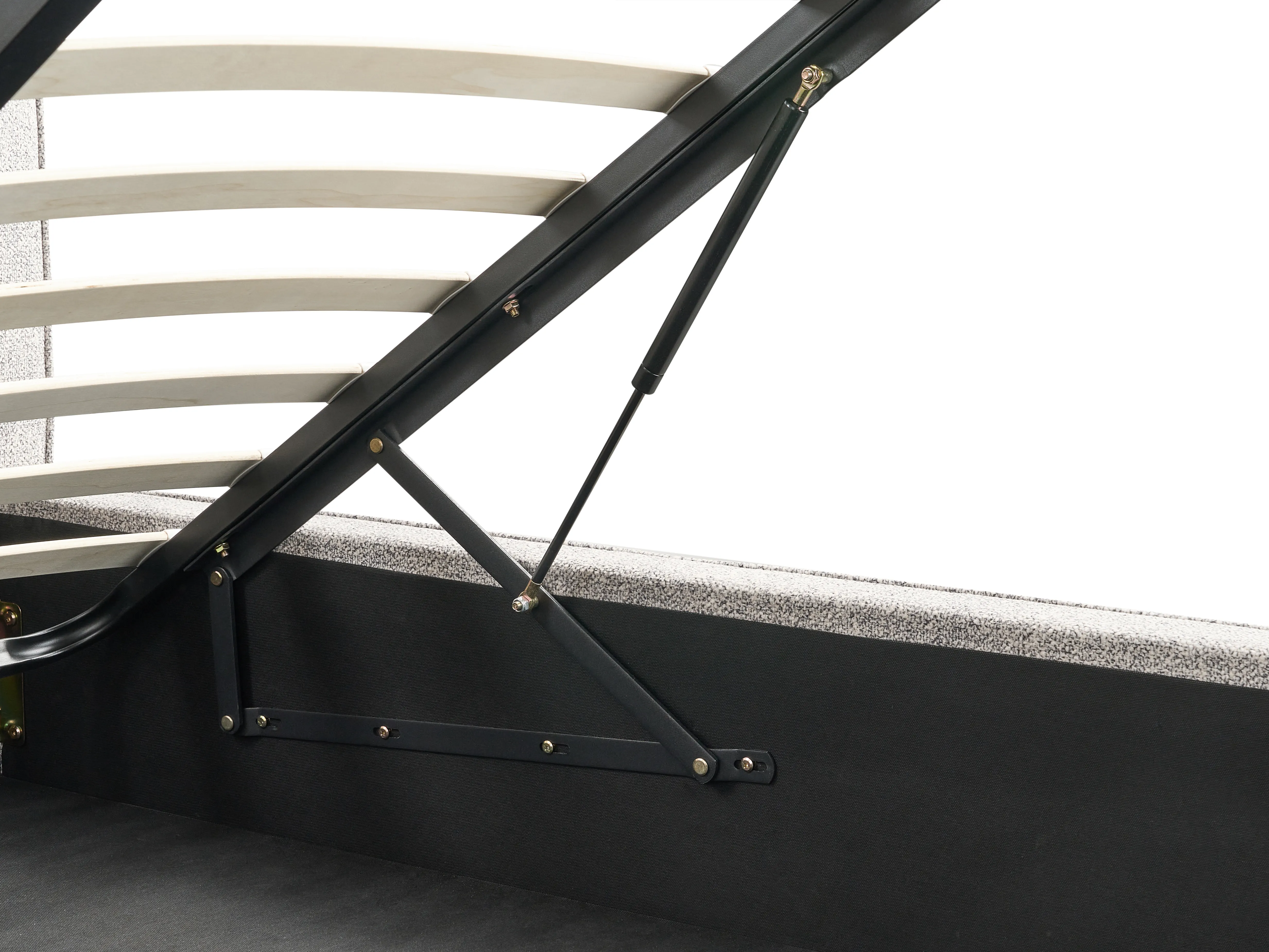 Bed met opbergruimte Gebreid velours MOISSAC 180 x 200 cm Zwart/wit
