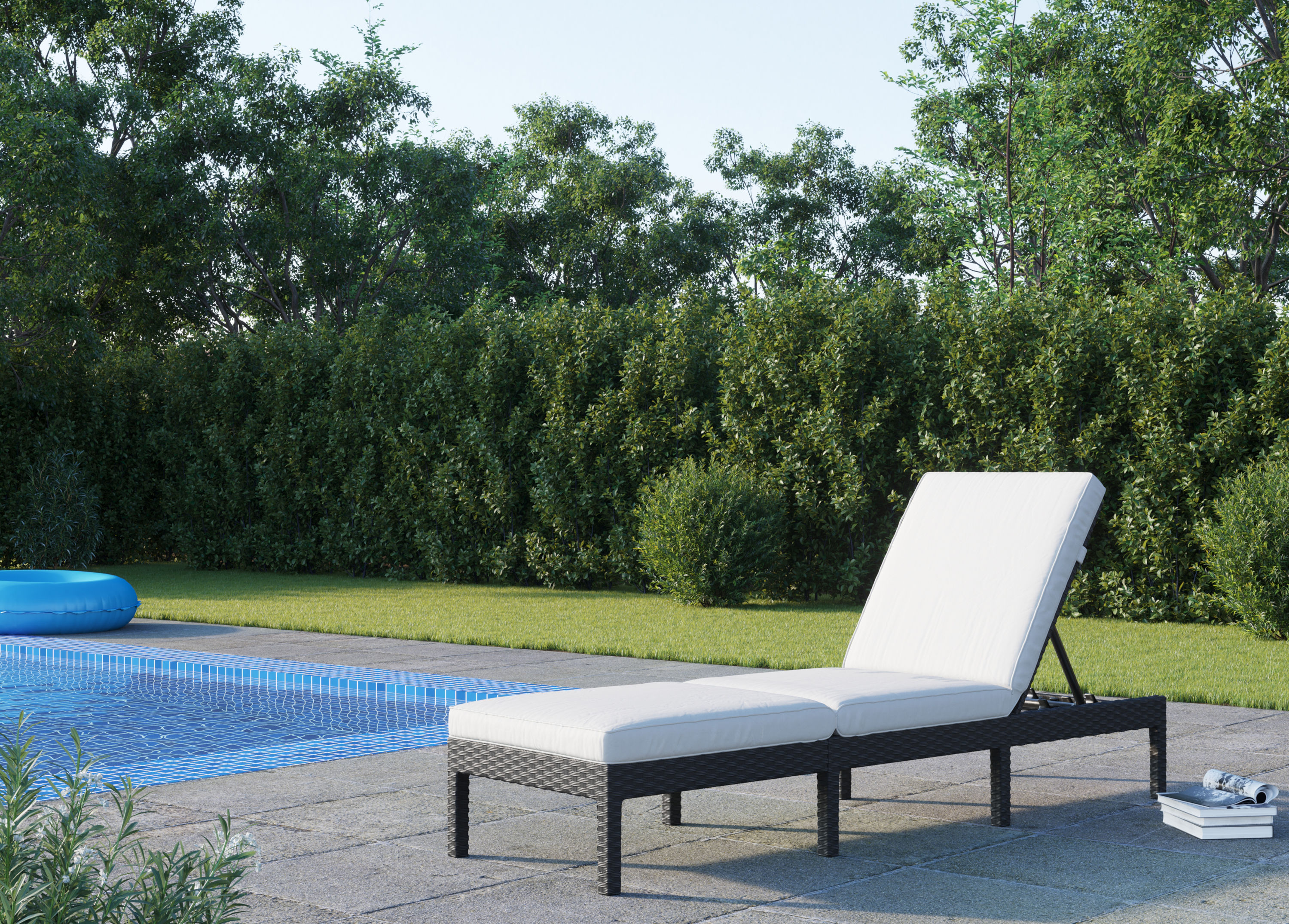 Liegestuhl Rattan COSI schwarz