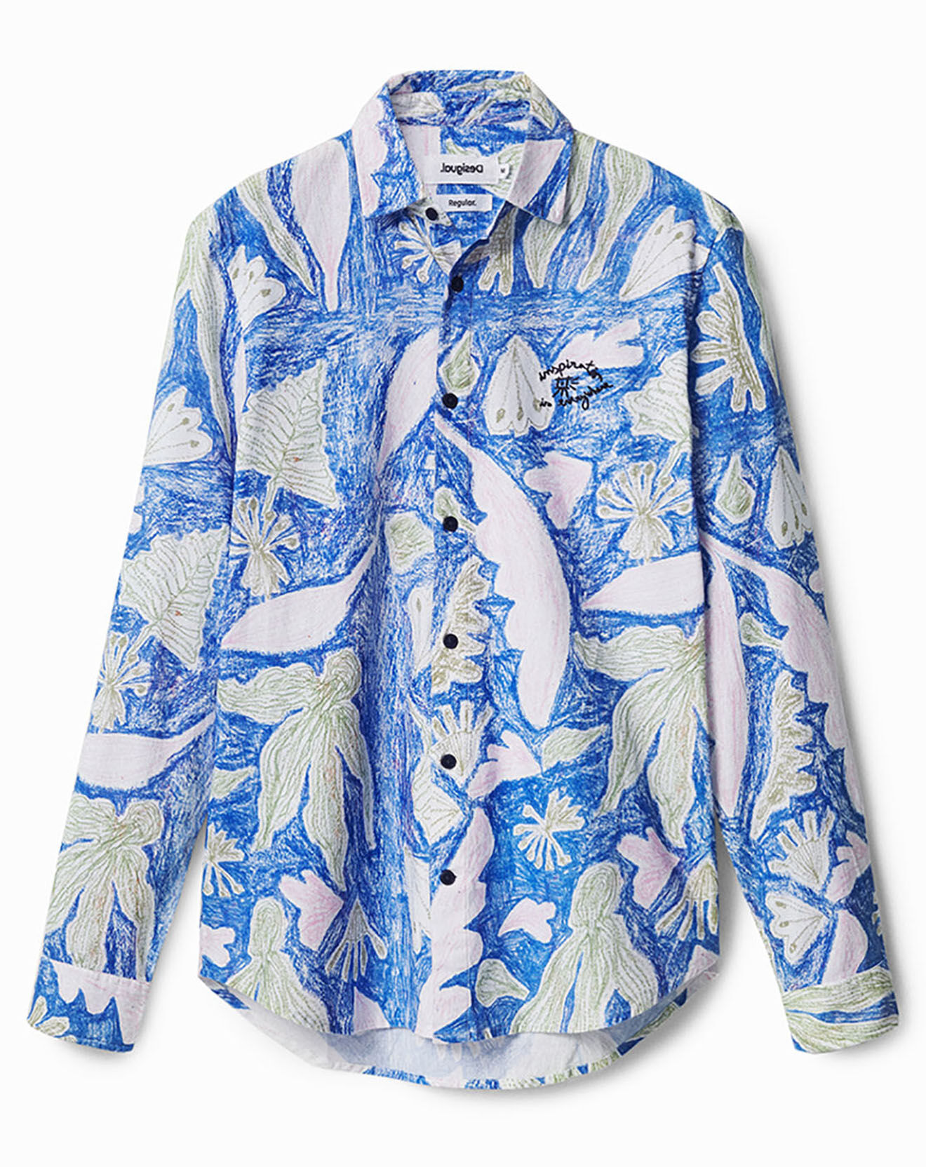 Desigual Chemise Timothee bleu royal