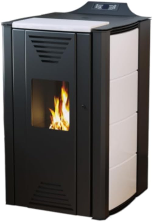ThermoFlux wasserführender Pelletofen INTERIO 14 | 14 kW weiß