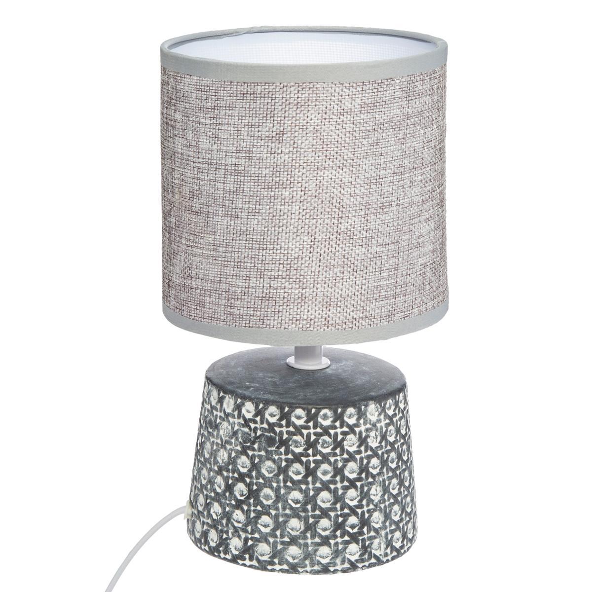 LAMPE CERAMIQUE CANNAGE H.23CM