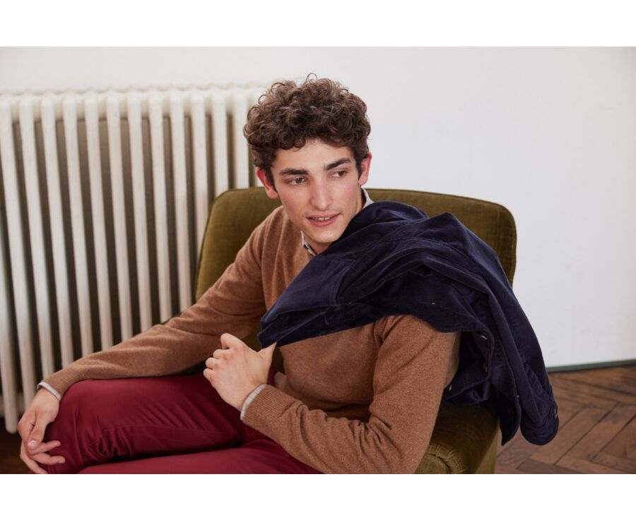 Veste saharienne en velours Navy navy - FLORENCIEN
