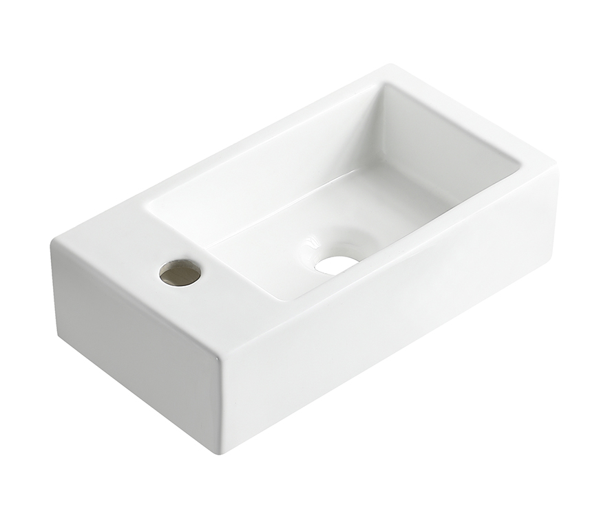 Mueller Apa keramische fontein links 40x22x11cm glans wit