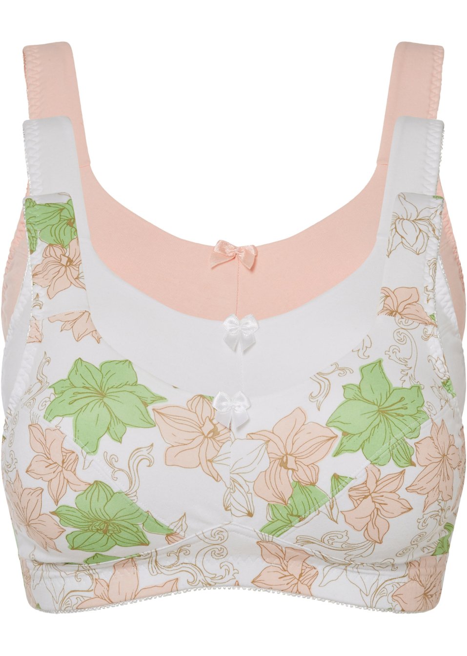 Lot de 3 soutiens-gorge sans armatures avec coton