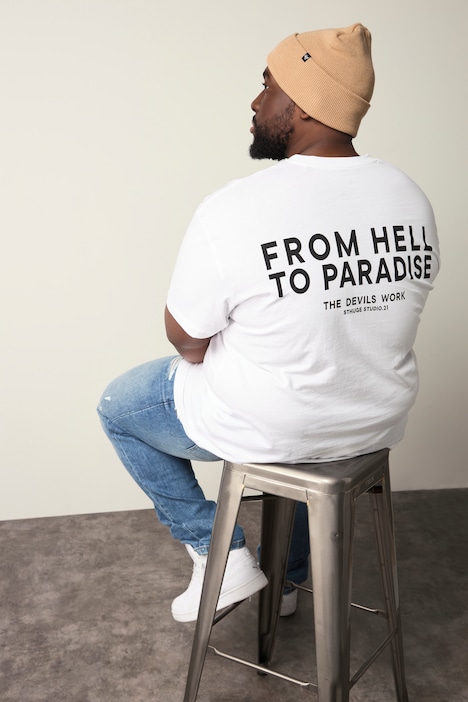 STHUGE T-Shirt, Halbarm, oversized, Rücken-Print, bis 8 XL