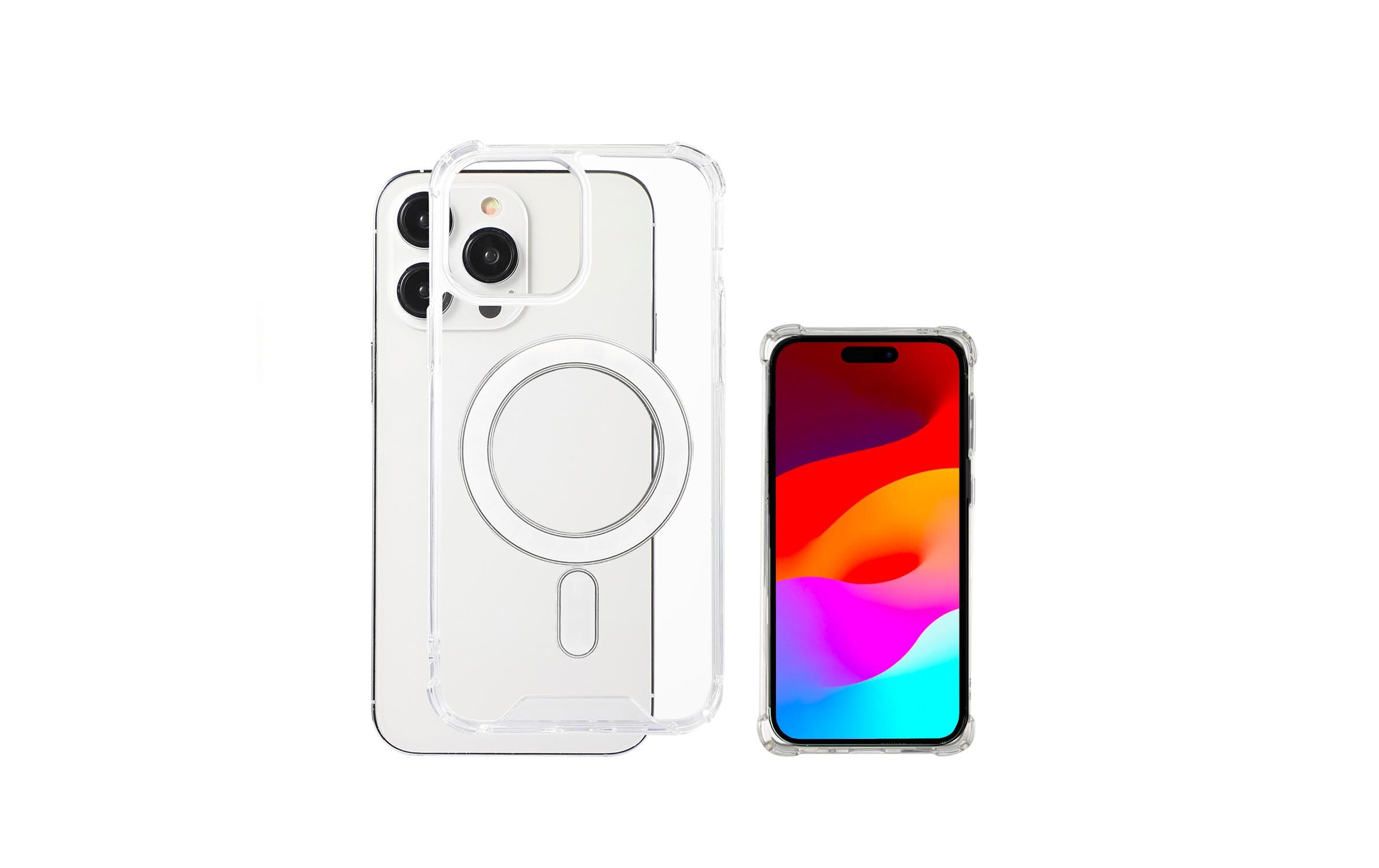 Back Cover Hybrid Case Ibiza UltiMag iPhone 15 ProSchutzhülle mit integrierten Magneten für das Apple iPhone 15 Pro