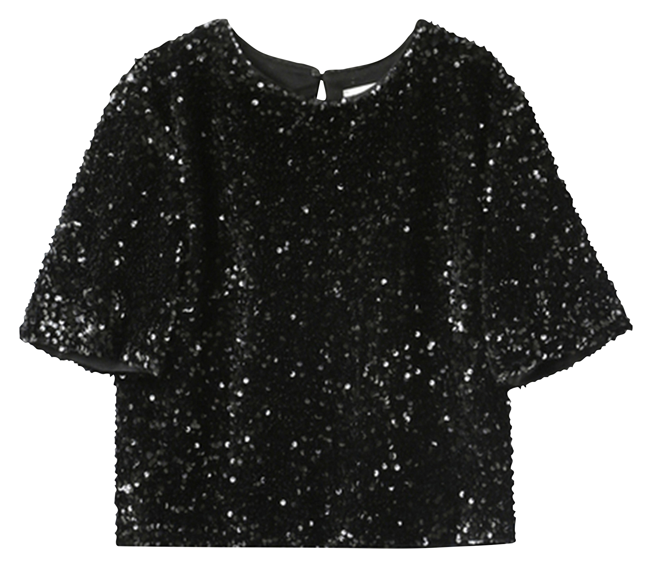 ORTALE - Top droit à sequins | Noir