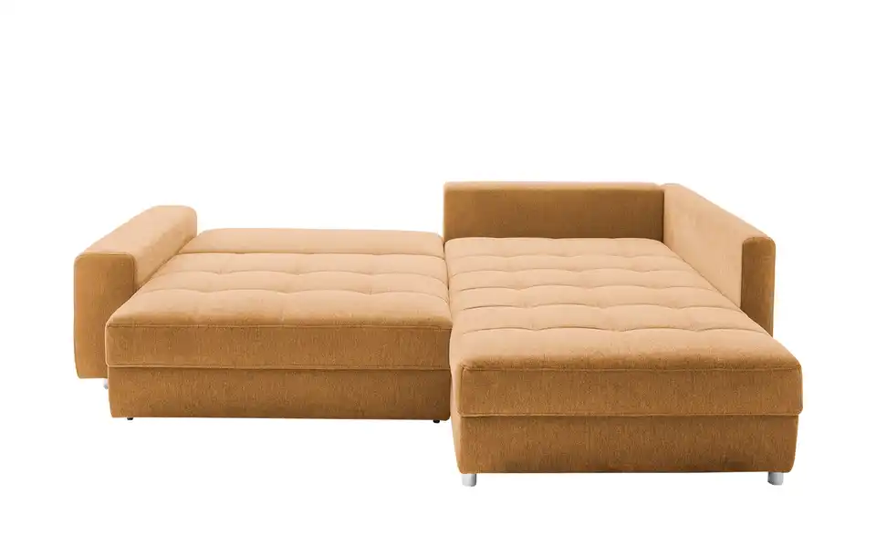 Ecksofa Arissa de Luxe Honiggelb rechts Webstoff