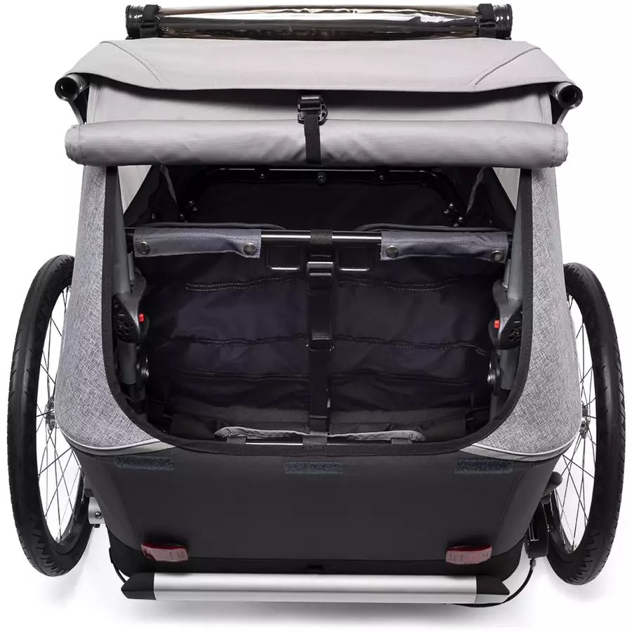 CROOZER Kinderfahrradanhänger Kid Keeke 2 Stone grey