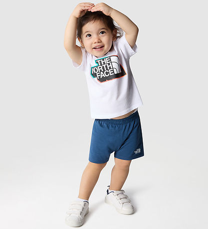 The North Face Shortss?t - T-shirt/Shorts - Hvid/Shady Blue