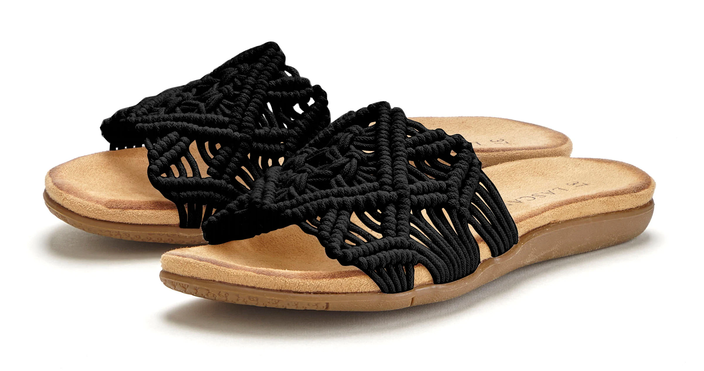 LASCANA Pantolette in schwarz