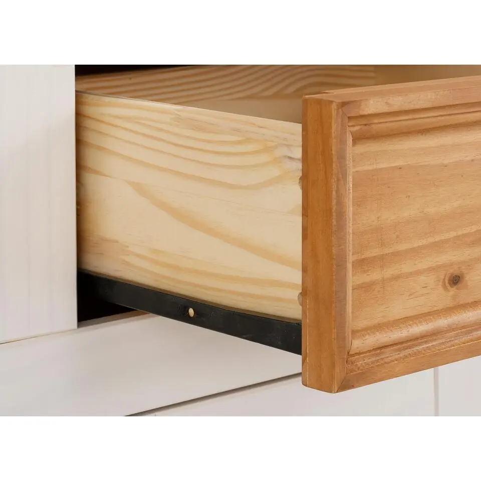 Selma - Dressoir 3 deuren 3 laden wit gebeitst grenen spaanplaat
