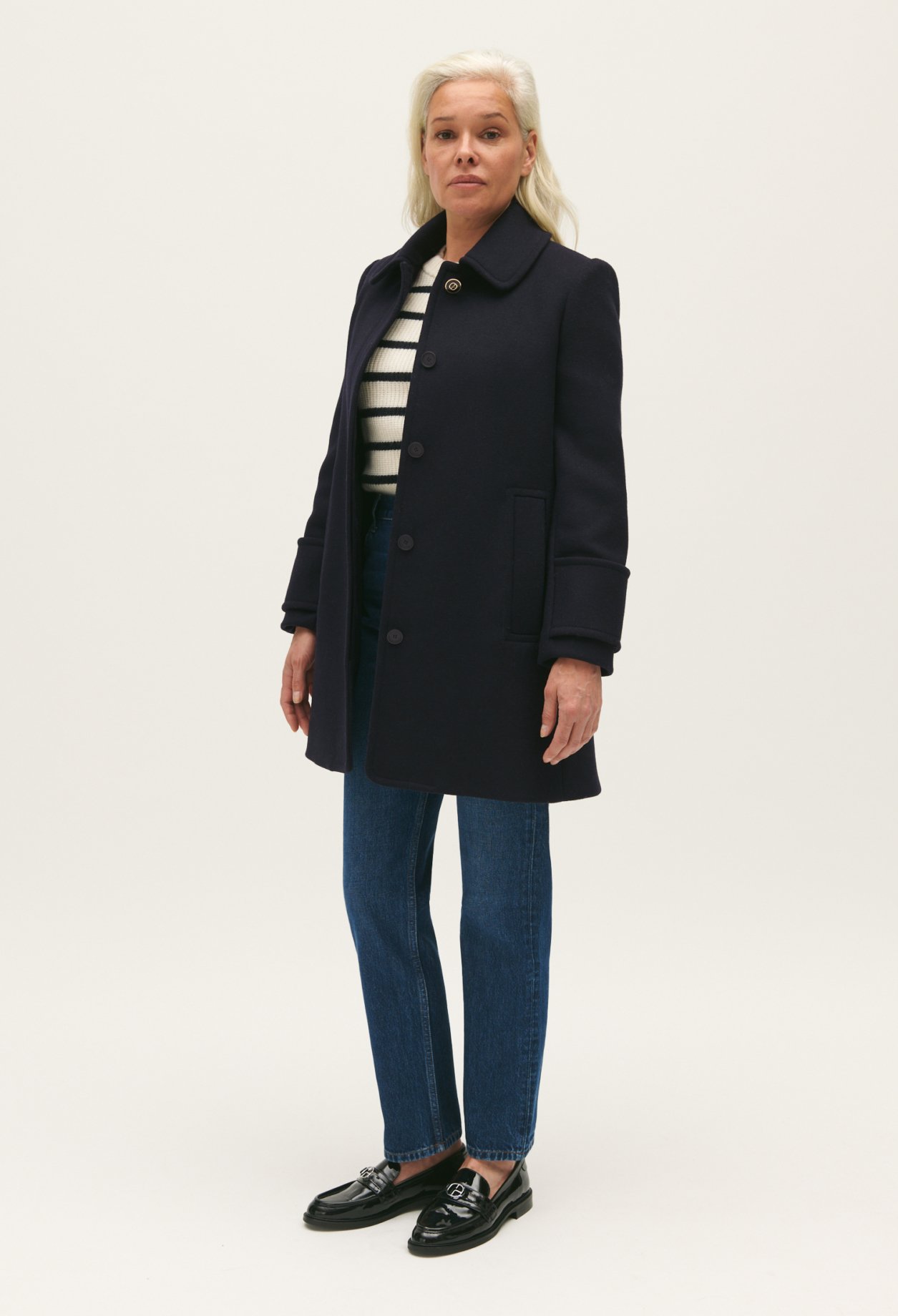 Manteau col claudine