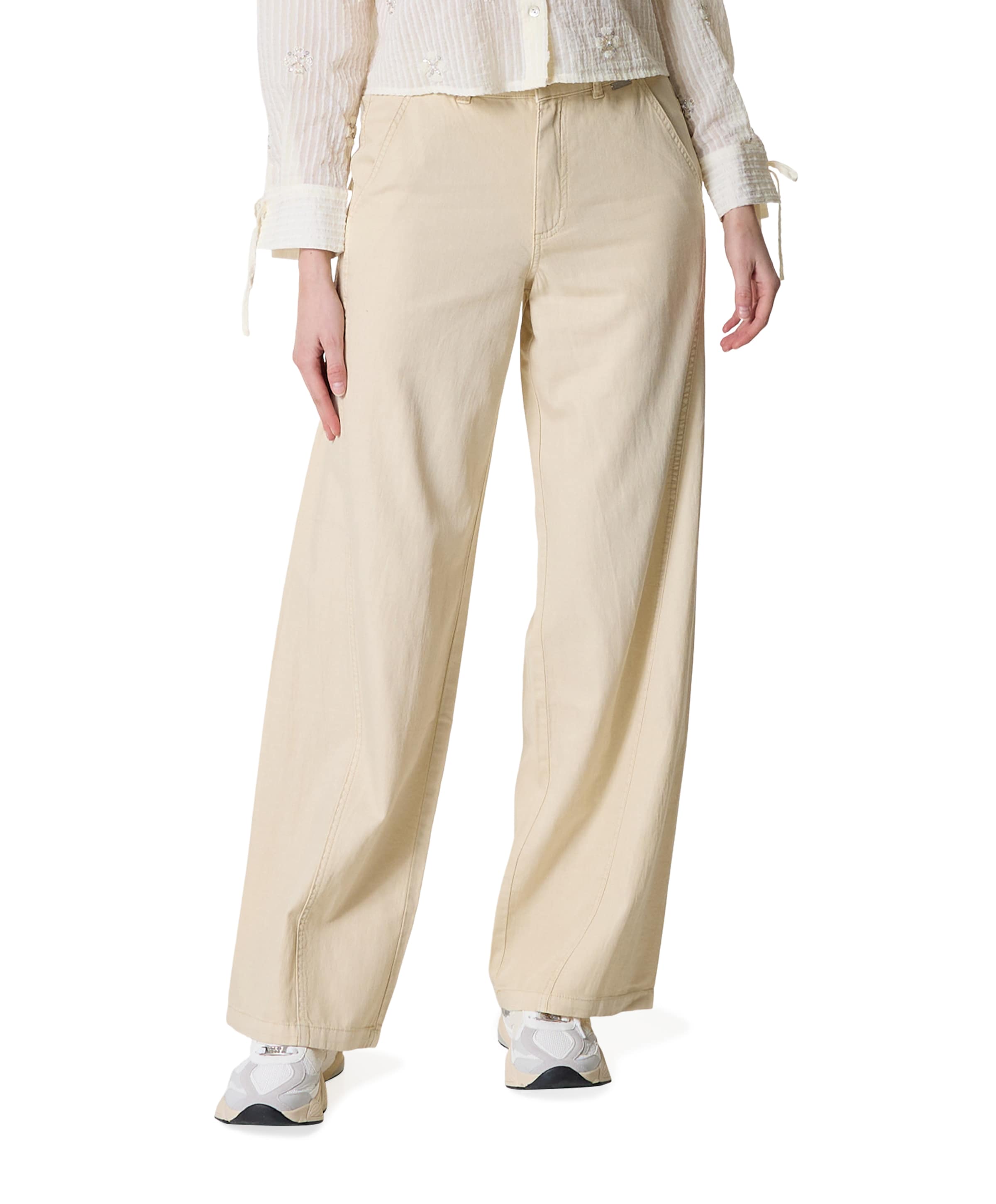 Red Button Claudette Cotton Linen L33 dames broek beige