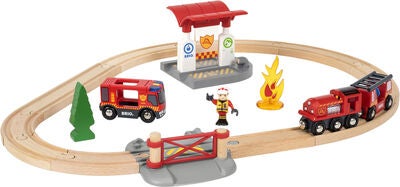 BRIO World 33815 Togsett med Brannmannstema