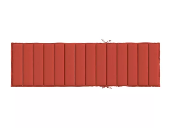 Coussin de chaise longue rouge mélangé 200x50x4 cm tissu