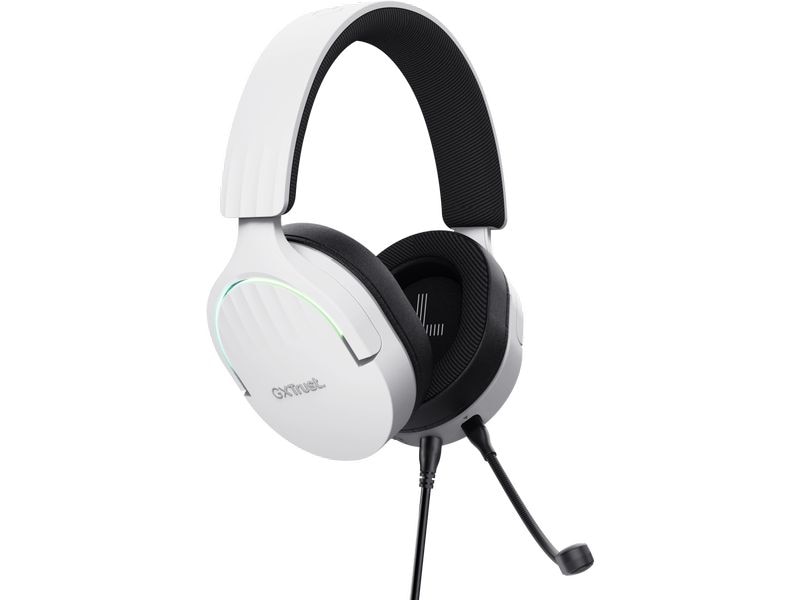 Trust Headset GXT 490 FAYZO Schwarz/Weiss Leistungsstarkes ohrumschliessendes 7.1 USB-Gaming-Headset für ein immersives Gaming-Erlebnis