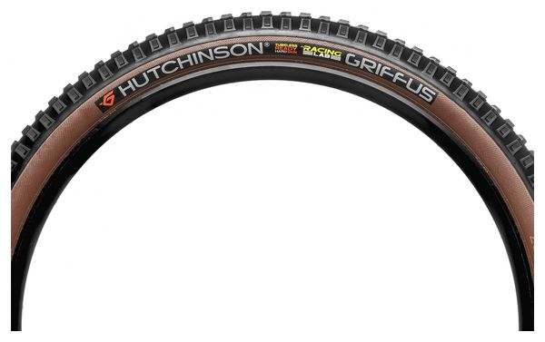 Pneu VTT Hutchinson Griffus Racing Lab 2.50 29 Tubeless Ready Souple Hardskin Race Ripost Gravity Flancs Beiges Tan eBike