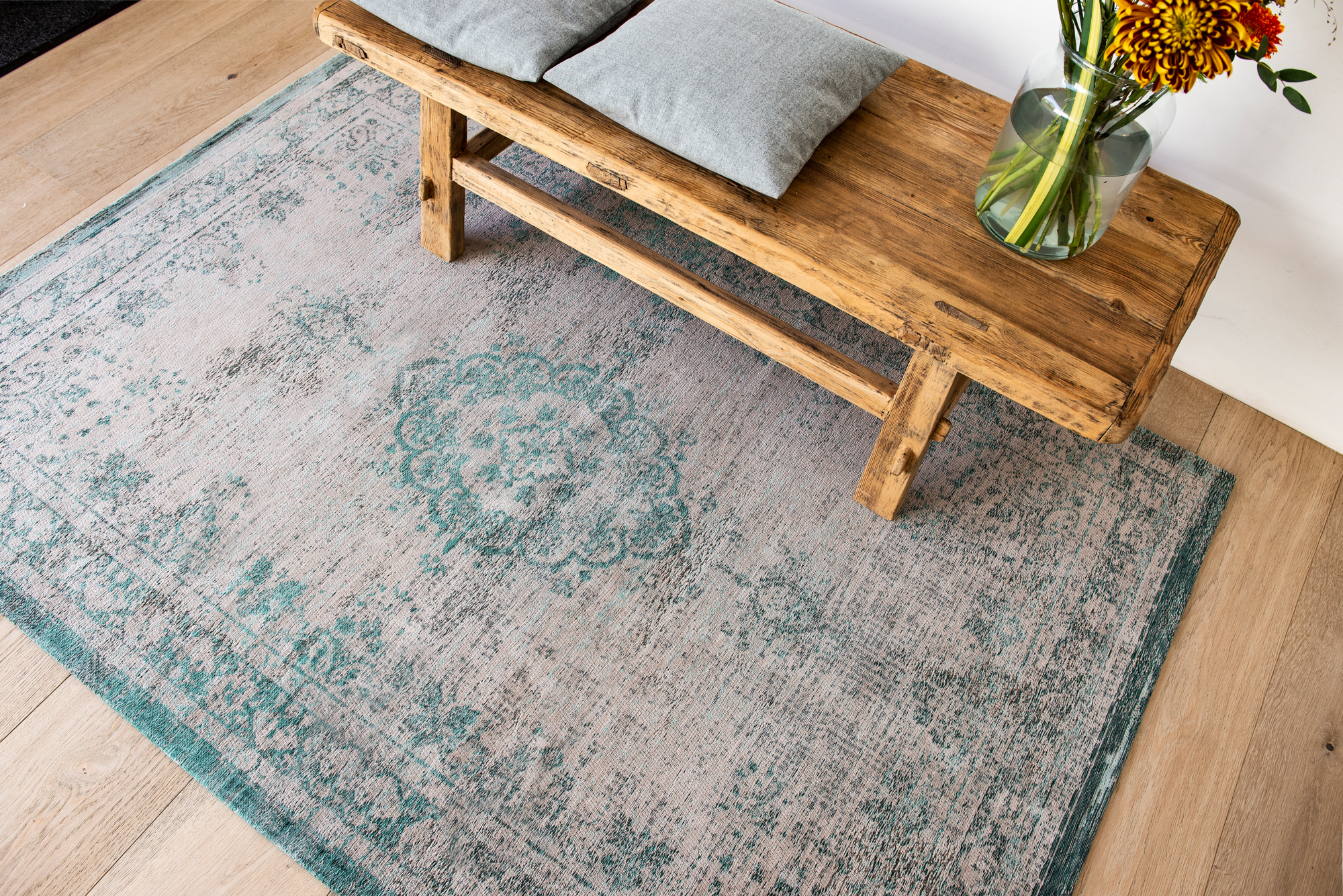 Ecorugs vloerkleed Medallion grijs 80x150 cm
