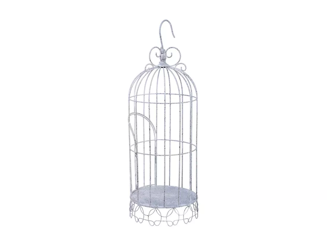 Cage décorative en métal 28,58x28,58x81,28h cm