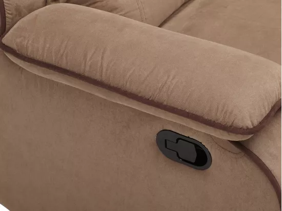 Canapé 3 places relax en microfibre HERNANI - Taupe