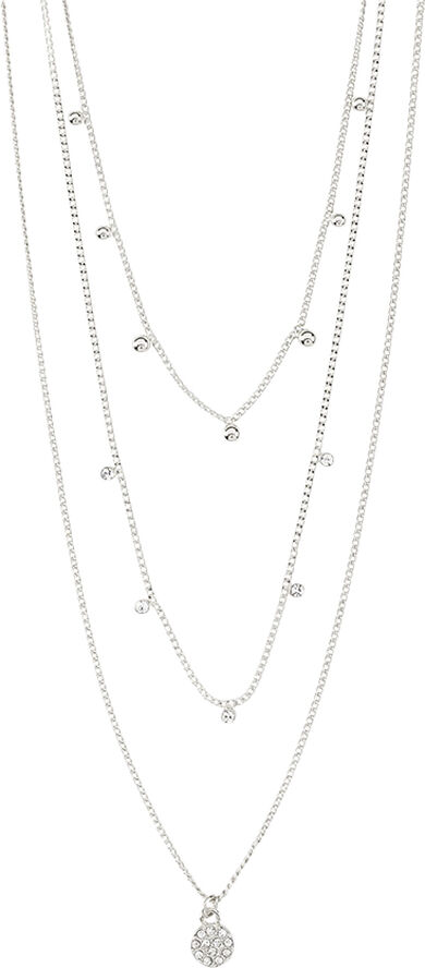 Pilgrim CHAYENNE recycled crystal necklace silver-plated Sølv