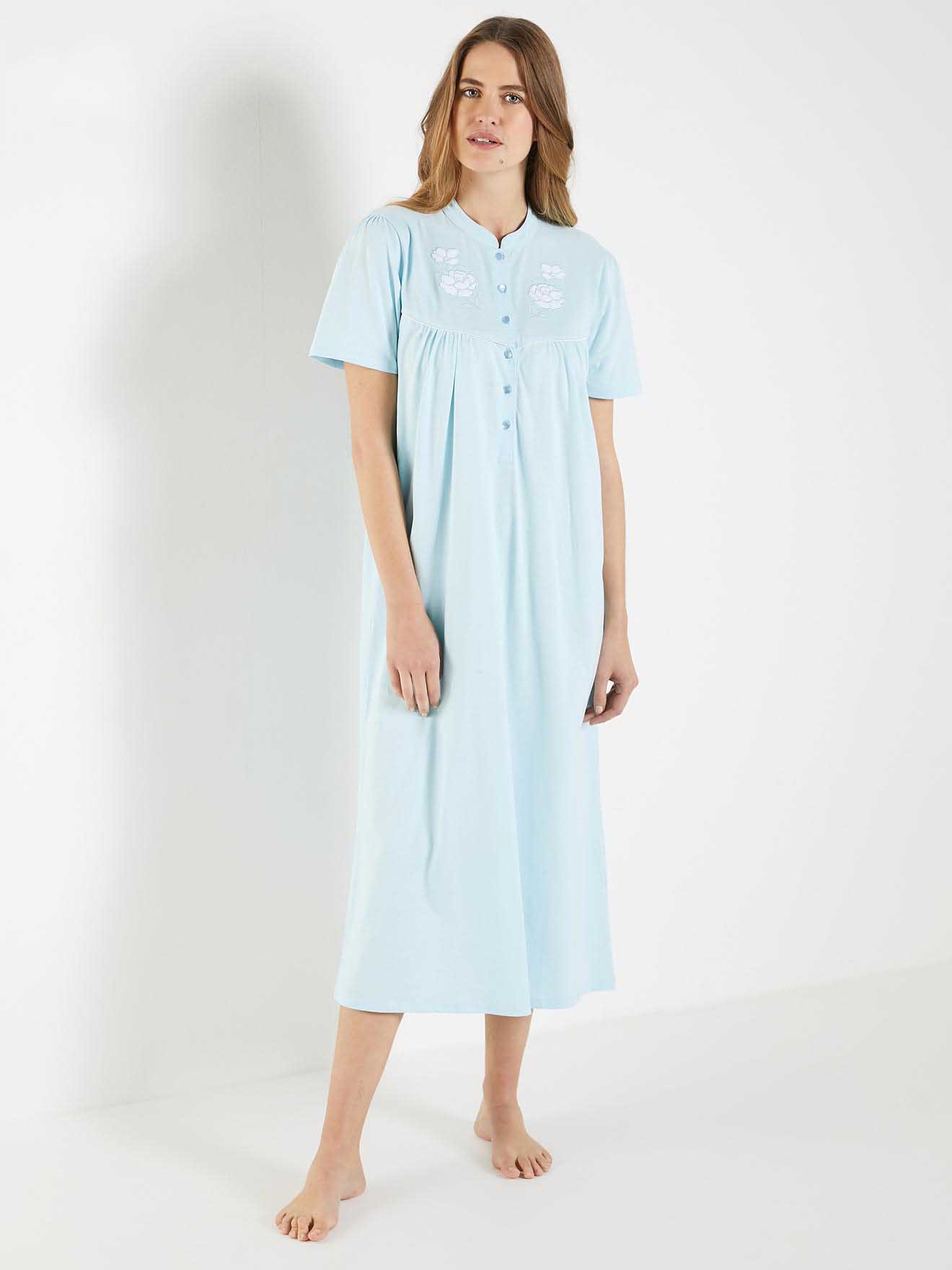Chemise de nuit longues, manches courtes