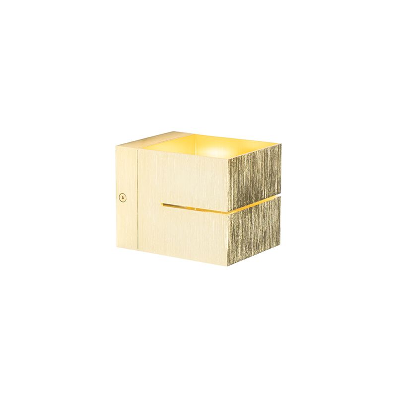 Moderne wandlamp goud 9,7 cm - Transfer Groove