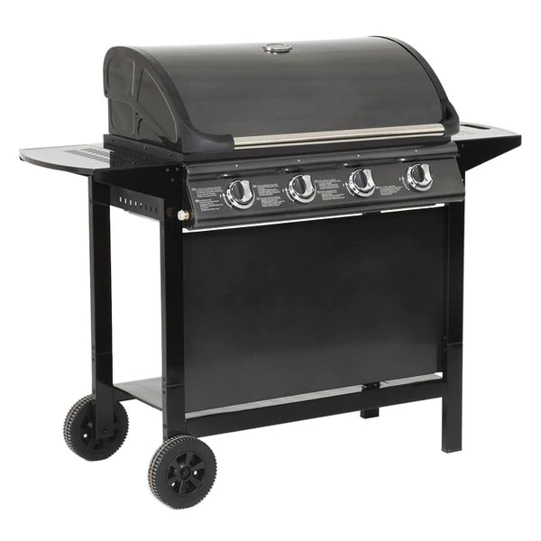 Barbecue au gaz RENO - 4 brûleurs avec thermomètre 14kW Happy Garden