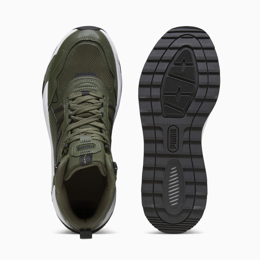 PUMA Trinity Mid Hybrid Chaussures - Vert/Blanc