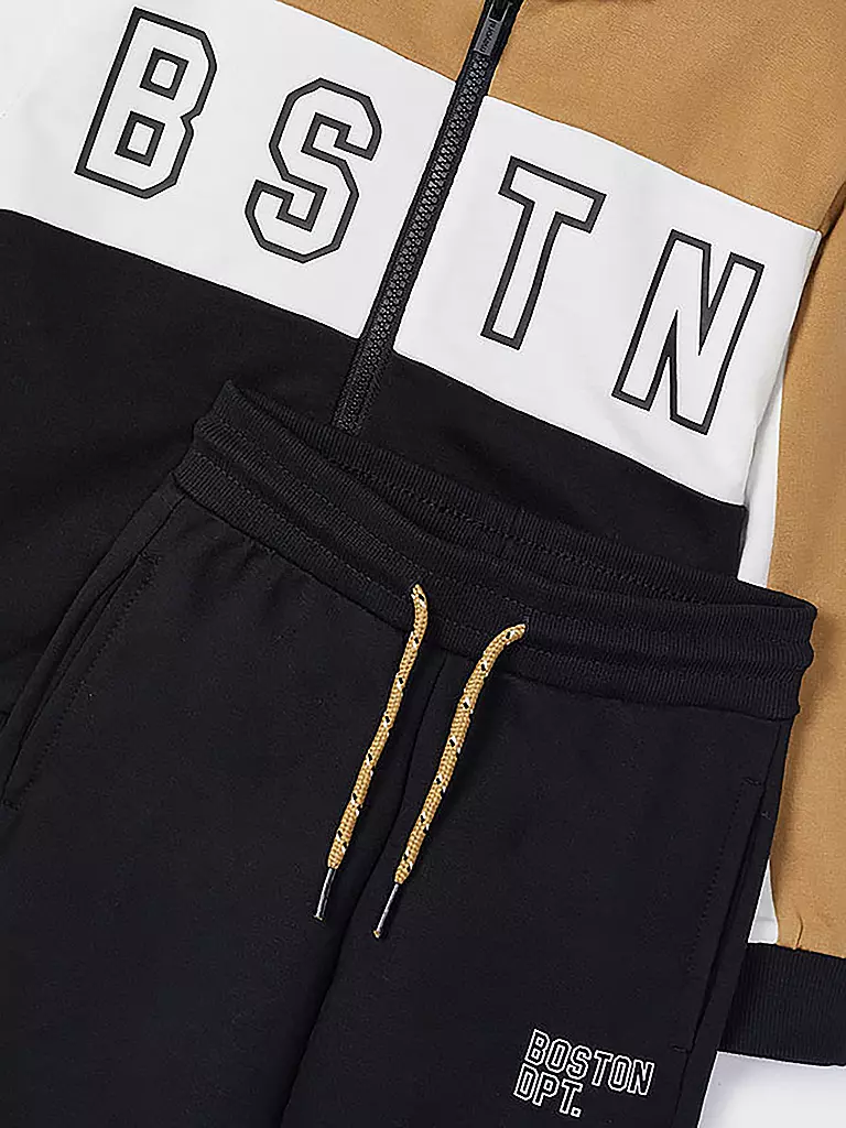 MAYORAL Jungen Jogger-Set 2-teilig Sweatjacke und Jogginghose schwarz
