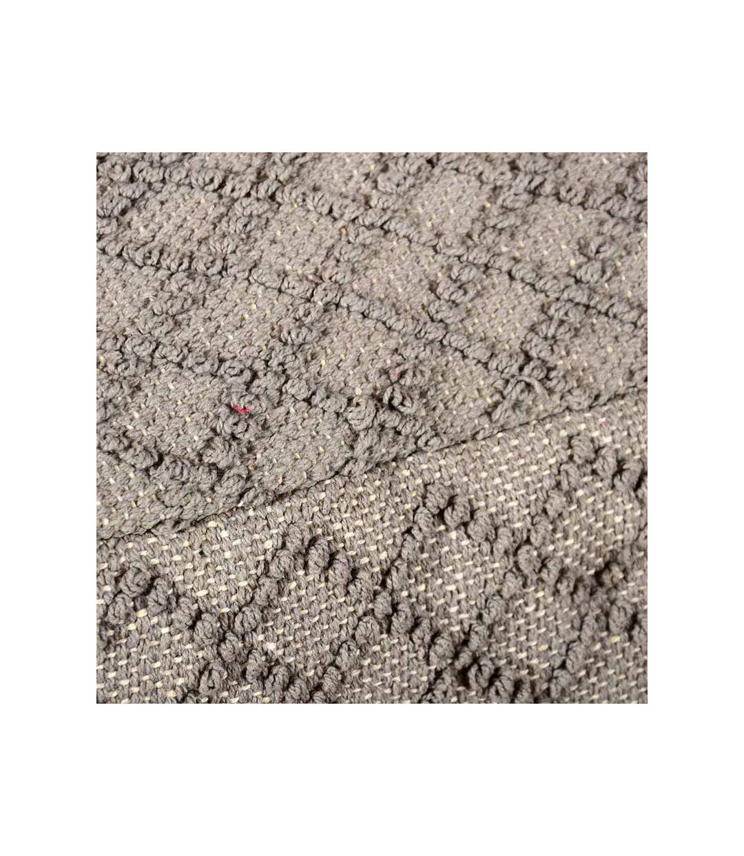 Paris Prix - Pouf Tissu Imprimé belgia 40cm Taupe