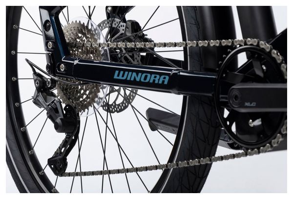 VTC Électrique Winora Yakun 10 Uni Shimano Deore 10V 750 Wh 27.5'' Bleu Foncé 2023