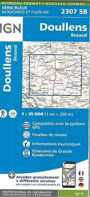 IGN - 2307 SB DOULIENS BEAUVAL 1 25 000
