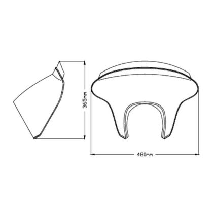Tête de fourche Puig BATWING SML sport (noir mat) - Uni