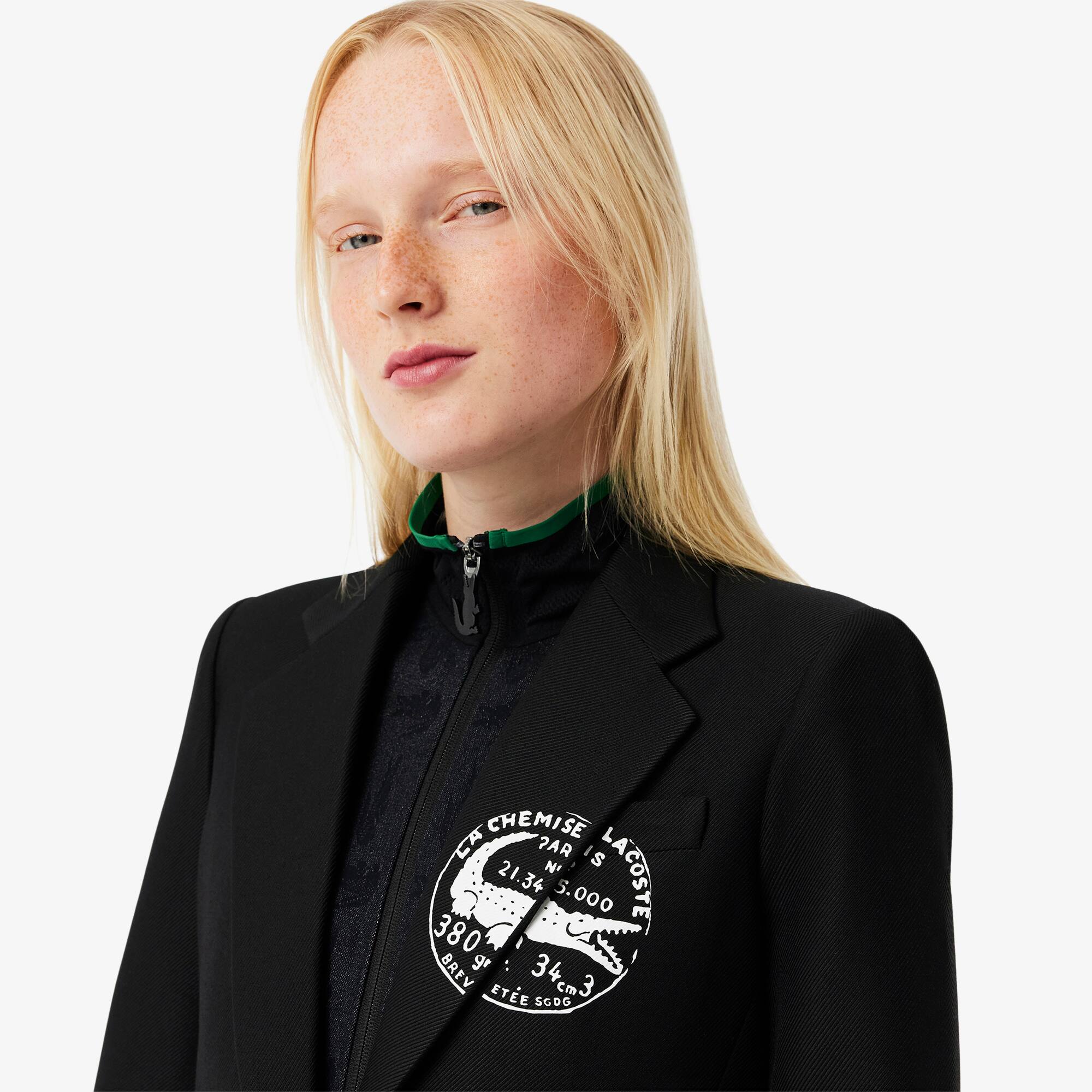 Blazer en twill Défilé AH24 Noir