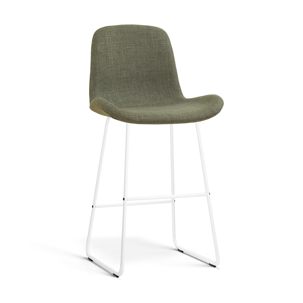 Barkruk Nino-Fé wit onderstel forestgroen 75 cm