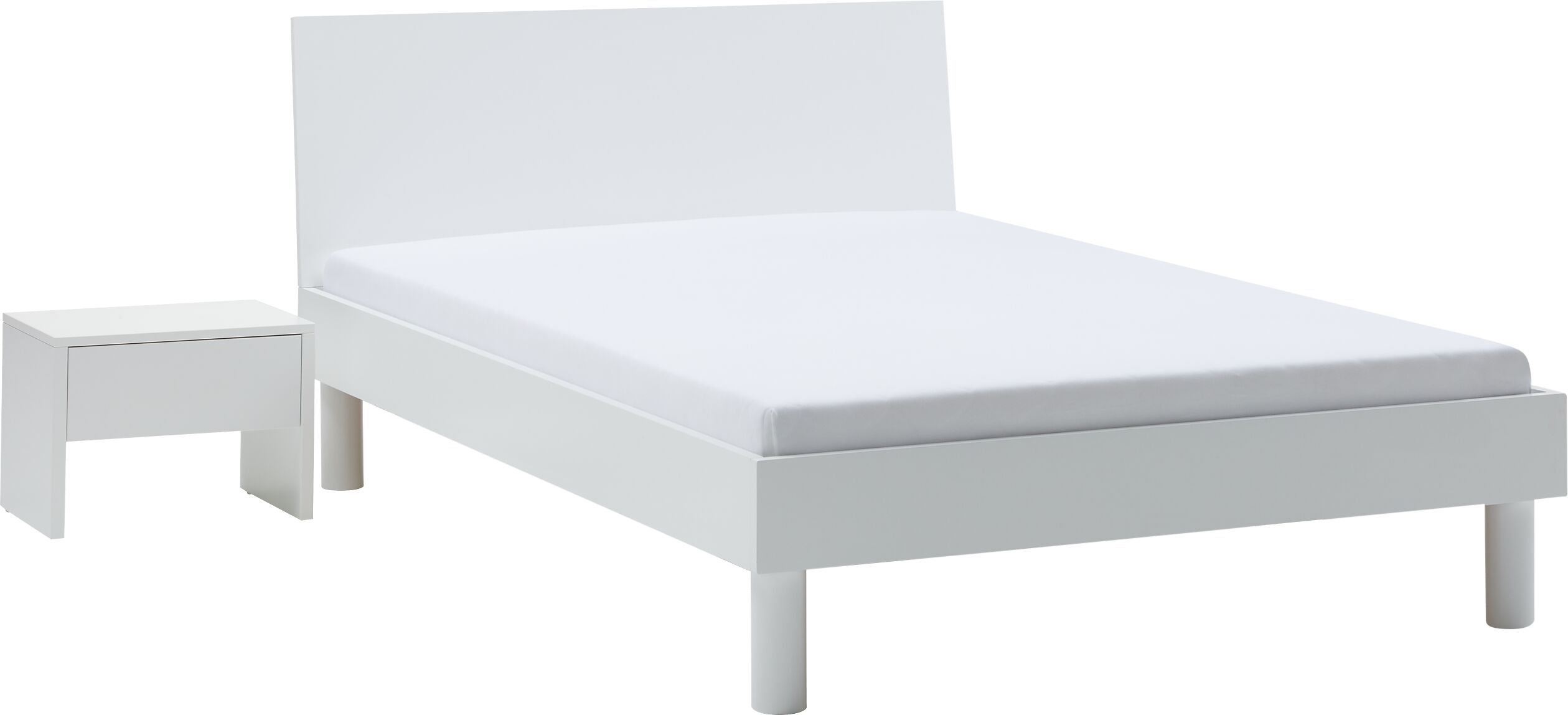 CARA Bett - Weiss / B: 140.0 cm x T: 200.0 cm