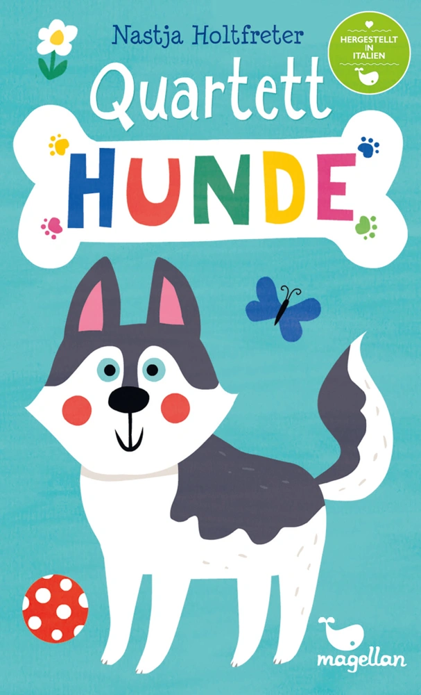 Kartenspiel QUARTETT - HUNDE in bunt