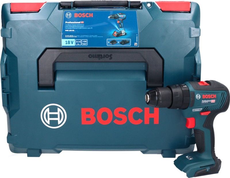 Bosch Professional GSB 18V-55 Accu klop-/schroefboormachine 18V Basic Body in L-Boxx - 06019H5303